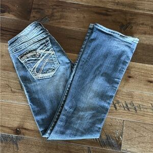 Silver Pioneer Distressed Bootcut Jeans 28” x 31” Inseam